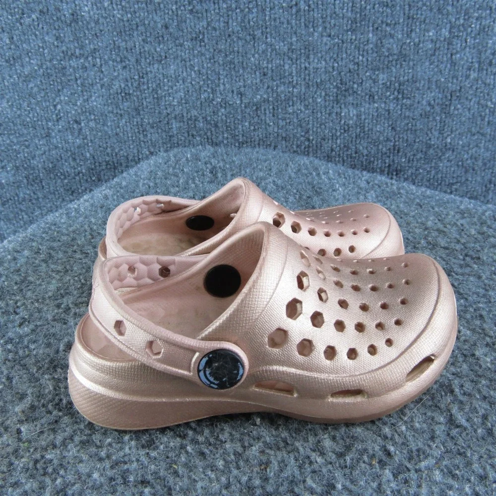 Joybees Girls Clog Size‎ T 6-7 Medium Shoes Rosegold Synthetic Slip On